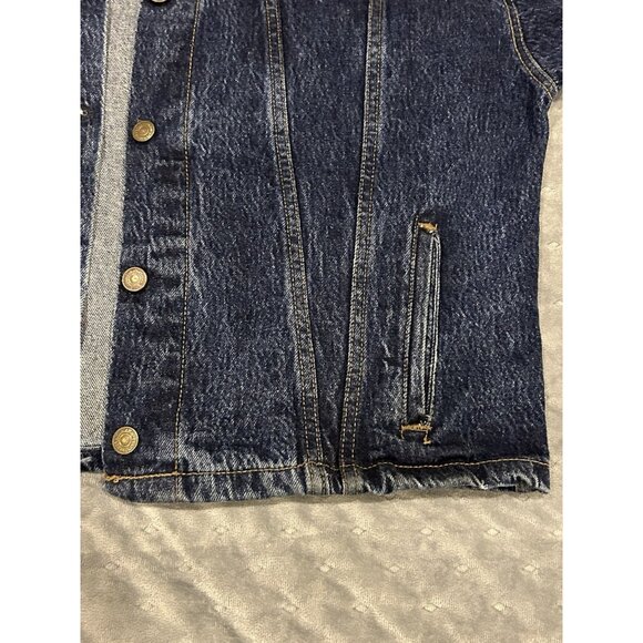 Levi’s Trucker Jacket Sz LARGE  Denim Blue Jean Button Up Vintage  77934-8206 - Picture 15 of 16